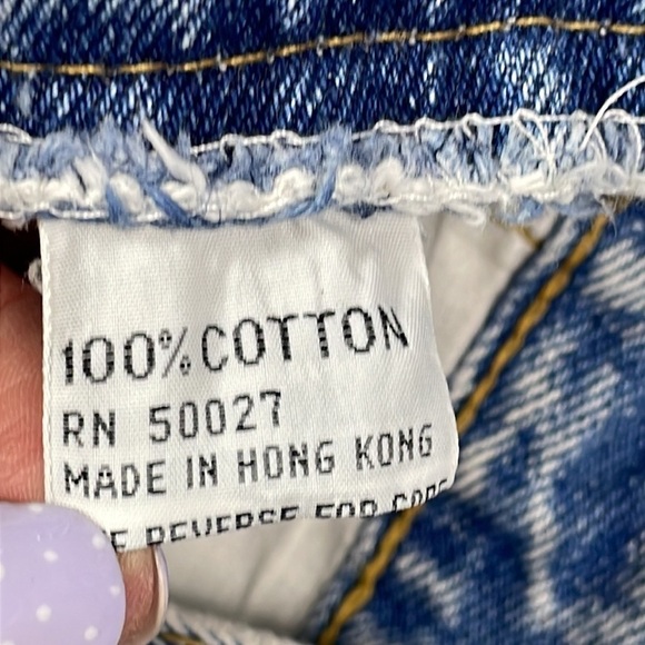 Vintage Rio Bleached Acid Wash High Rise Mom Jeans Straight Leg - Picture 10 of 11